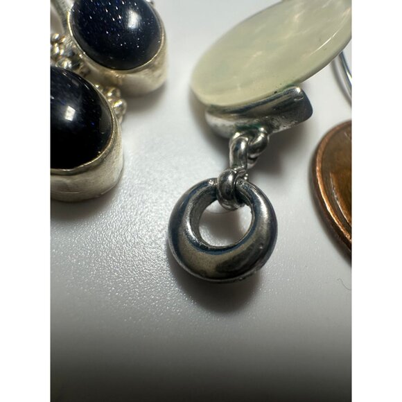 LOT of 5 Pairs of Sterling Silver Dangle Earrings - Picture 3 of 8